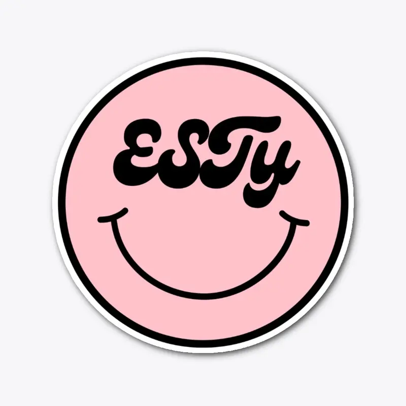 SMILEY ESTY STICKER-PINK